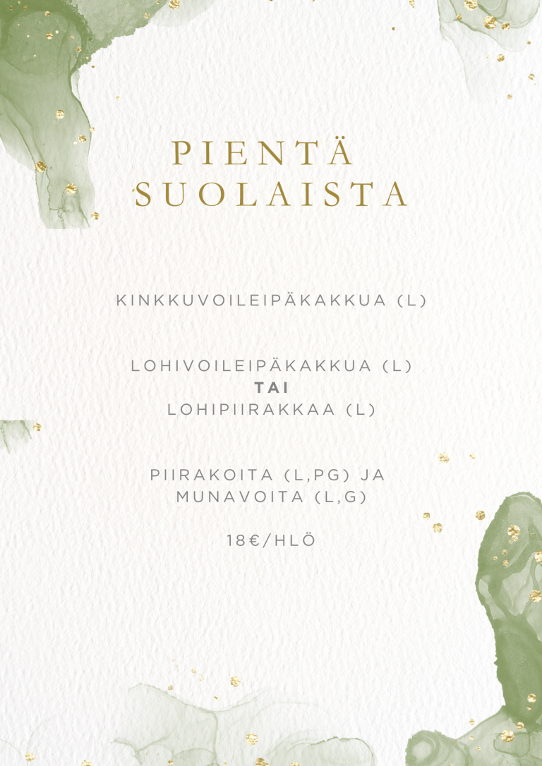 Menuvaihtoehdot pientä suolaista