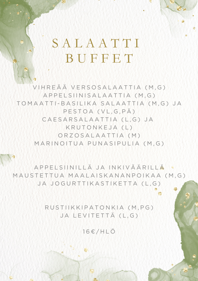 Menuvaihtoehdot salaatti